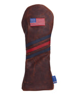USA Flag Leather Headcover